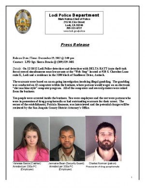 Lodi Police Department news release