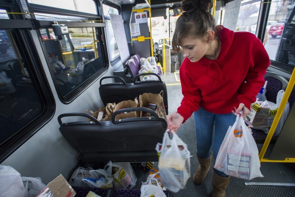 Generous shoppers ‘Stuff the Bus’ for needy families