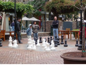 San Jose’s Santana Row offers high-scale shopping — and a little chess for the kids