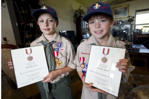 Twin Boy Scouts honored for saving father’s life during heart attack