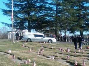 Fallen Galt Police Officer Kevin Tonn Laid To Rest: Galt police officer Kevin Tonn's motorcade arrived around 2:30 p.m. Monday, Jan. 21, 2013, at East Lawn Cemetery in Sacramento. Tonn is the first Galt police officer to die in the line of duty.
 - Photo by Jennifer Bonnett/News-Sentinel 
