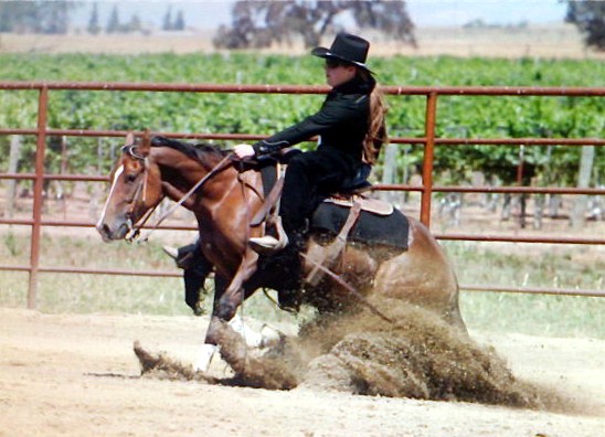 Me & my mare Maebe The Finest aka Maebe @ a reining show in '07