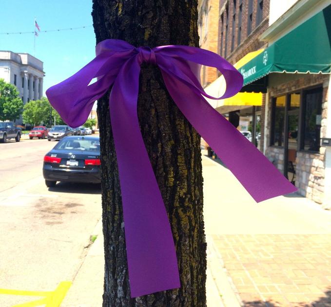 What are all these purple ribbons? News