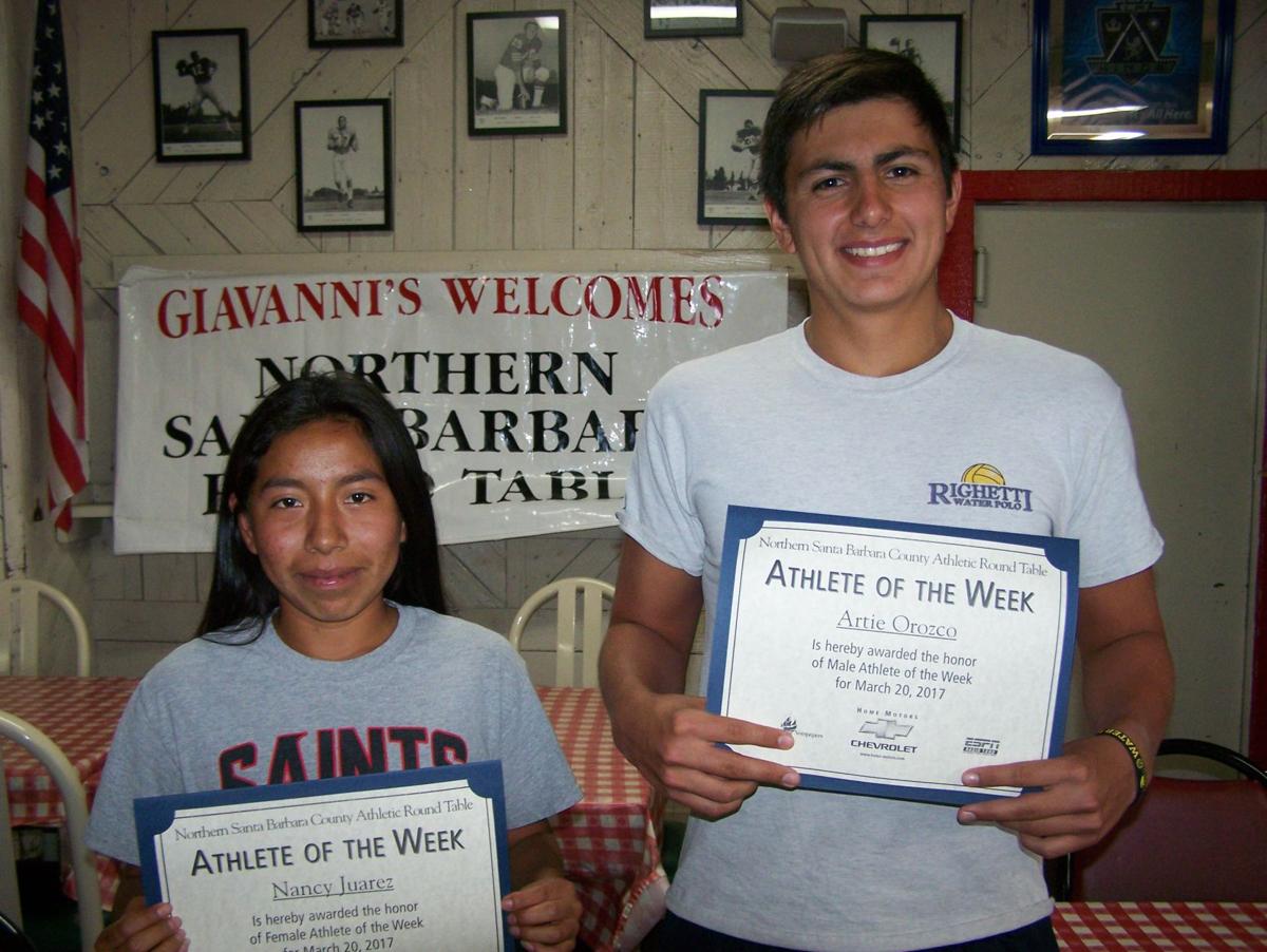 Juarez Orozco Earn Round Table Honors Local Sports 032017 Round Table Jpg
