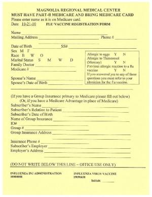 Printable Proof Of Flu Shot Form
