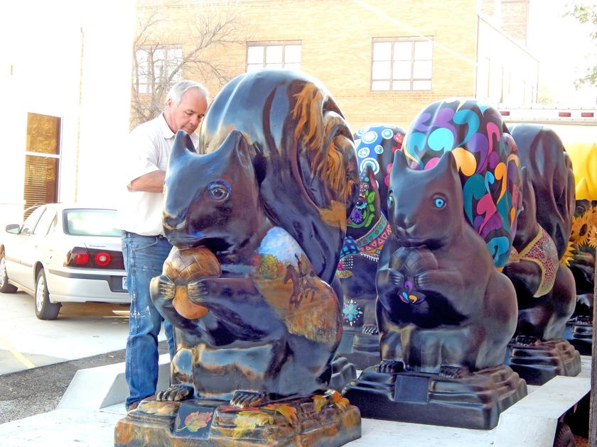 Black Squirrels on Parade statues ready for debut The Marysville Advocate News
