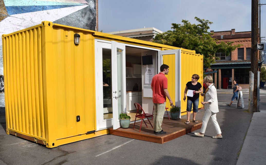 Cozy container from Montainer on display in downtown Missoula Local