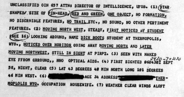 Declassified Reports Expose Ufos Over Wyoming Montana And Regional 7444