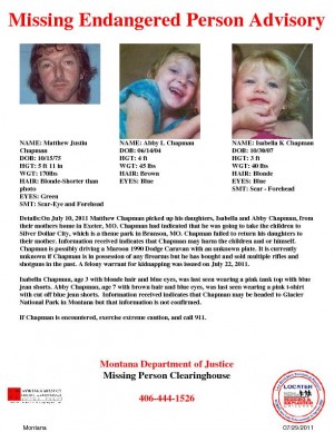 Missing childrens descriptions and photos