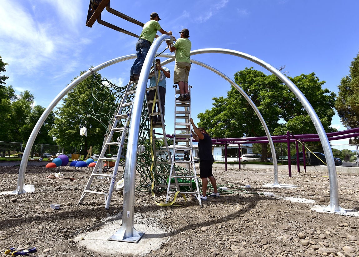 New playground equipment installed at Bonner Park; other Missoula parks set for July finishes