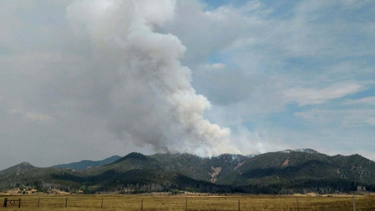 Column of smoke from Nez Perce Fire