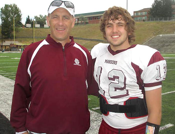 Football player and father prepare for one last game together : Butte