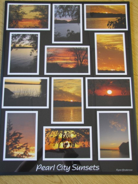 Ryan Broderson a sophomore at MHS created this collage of sunsets to sell 