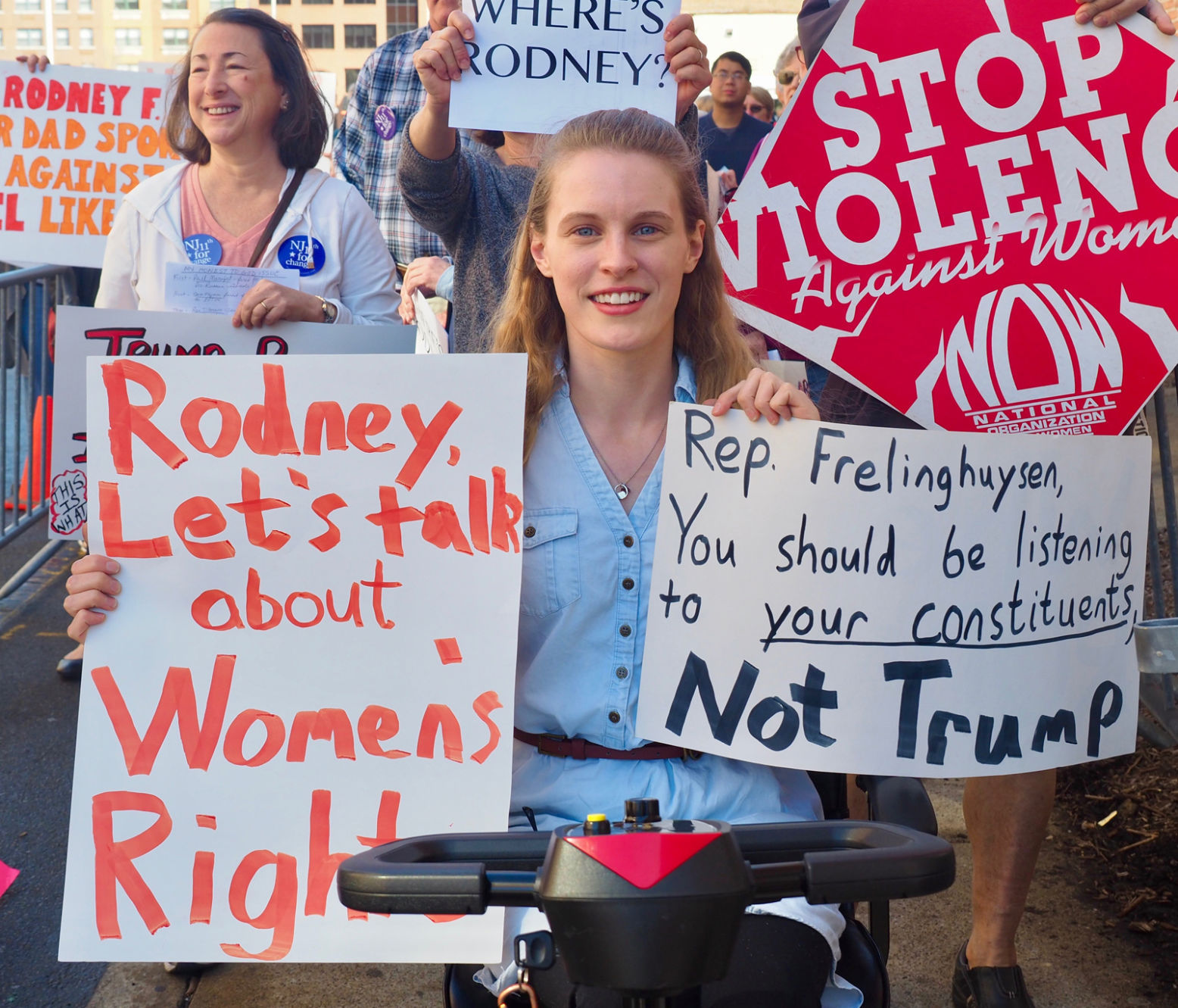 Disabilities advocate Jessie Villars of Chatham attended Fridays with Frelinghuysen on Feb. 24 in Morristown