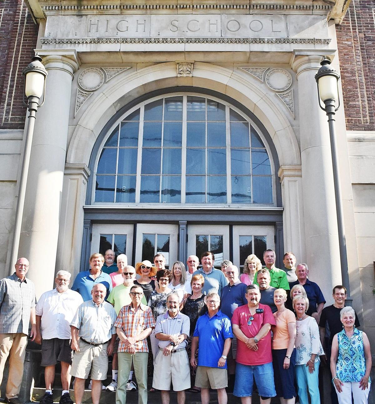 its 50th reunion with a visit to their old high school friday