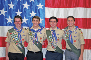 Four Eagle Scouts are celebrated