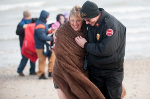 Polar bears take a swim for cancer support
