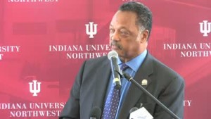 Jesse Jackson visits Gary