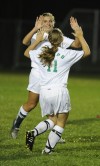 during the game Tuesday night at The Viking Arena where the Lady Vikings played host to the Lady Indians. September 27, 2011.