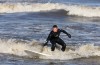 Surfing Lake Michigan