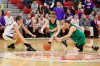 Players from both Valparaiso and Hobart battle for possession of the basketball. 