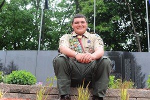 Scout project ensures Memorial Wall area looks its best