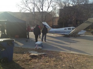 Valpo company stages fake plane crash for TV show