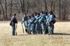 Members of the Civil War Western Sharpshooters 66th Illinois Co. D re-enactors 