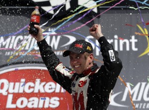 Biffle holds on to win again at Michigan