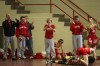 Crown Point celebrates a match win against Floyd Central
