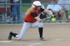 Crown Point senior Jessica Palm lays down a bunt