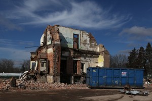 Historic building comes tumbling down in Lowell