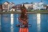 Officials hope floating Christmas tree will become annual tradition