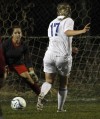Lake Central's Hillary Campbell scores a goal