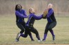 T.F. North players, from left, Schenia Battle, China Cordova, and Katie Pappas