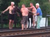 Horse rescued from railroad bridge