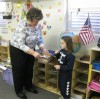 Kindergartners elect President Obama at St. Mary polling place