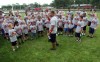 Pierre Thomas talks to campers