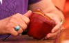 Apple peeling at the Lake County Fair