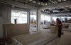 Concrete poured for walkways outside new Crown Point Library