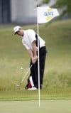 Crown Point's Nick Grubnich chips while competing