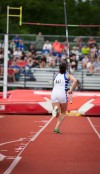 Lake Central's Kate Moricz placed fourth in the pole vault (12-0) at Saturday's IHSAA girls track and field finals.