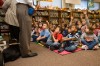 Steve Pangere talks to Central Elementary students