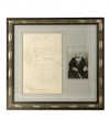 Framed Queen Victoria Signature and Monarch Seal