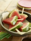 Watermelon Slice Popsicles