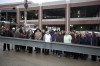 Library marks construction milestone
