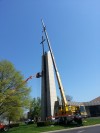 New St. Thomas More cross placed on bell tower