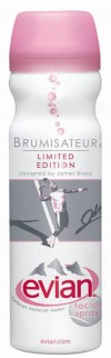 Tennis star James Blake pushing Evian face spray  