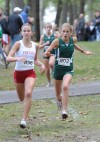 Portage's Paige Pizer and Valparaiso's Erica Wirsing