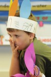 Kids talk turkey during pre-Thanksgiving Day activities in Hobart, Cedar Lake